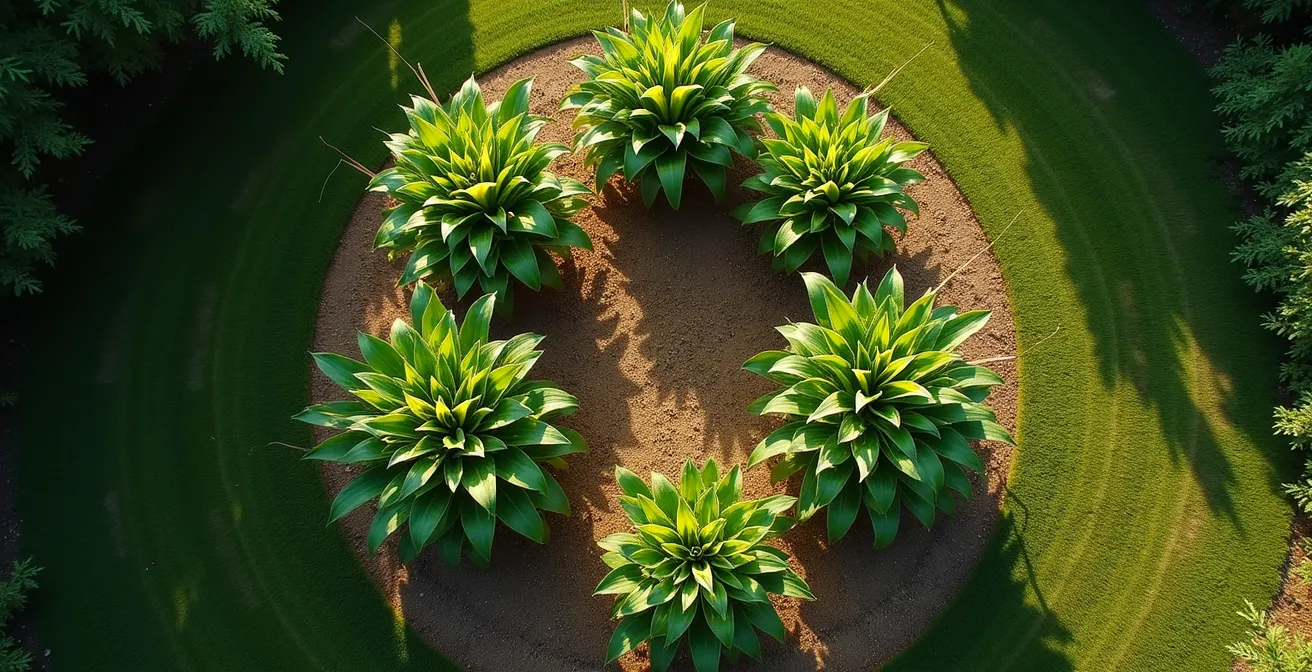 Jardin traditionnel des Premières Nations montrant la culture des trois sœurs dans un aménagement contemporain